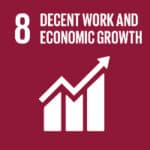 United Nations Sustainable Development Goals UN SDG 8 Decent Work & Economic Growth - logo