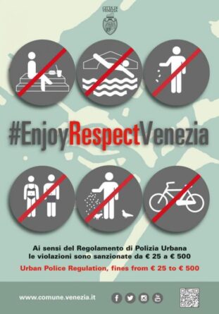 Venices 'enjoy - respect - venezia' poster