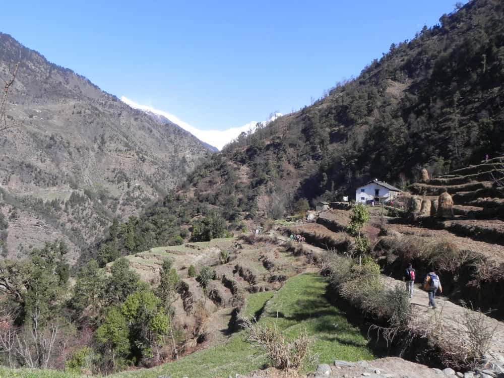 India Village Ways, hiking Himalayas - en route between Dhurr and Khami Pindar