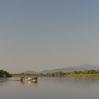 Liwonde River taxi, Mvuu, Malawi