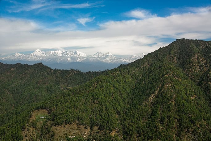 India Village Ways, hiking Himalayas - view from Binsar