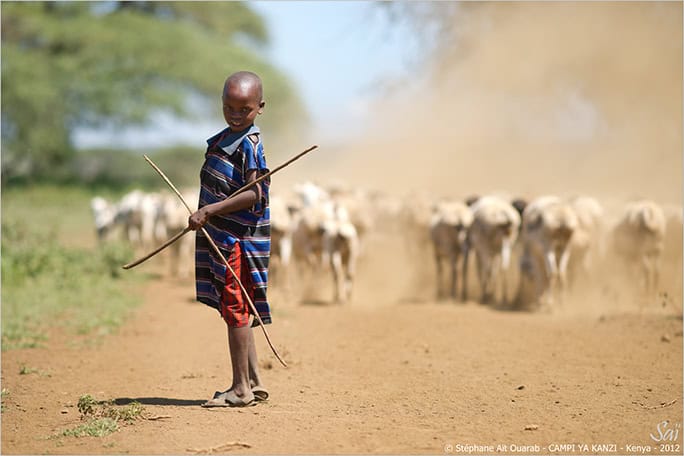 Kenya Campi ya Kanzi Ceremonie Maasai village © Sai