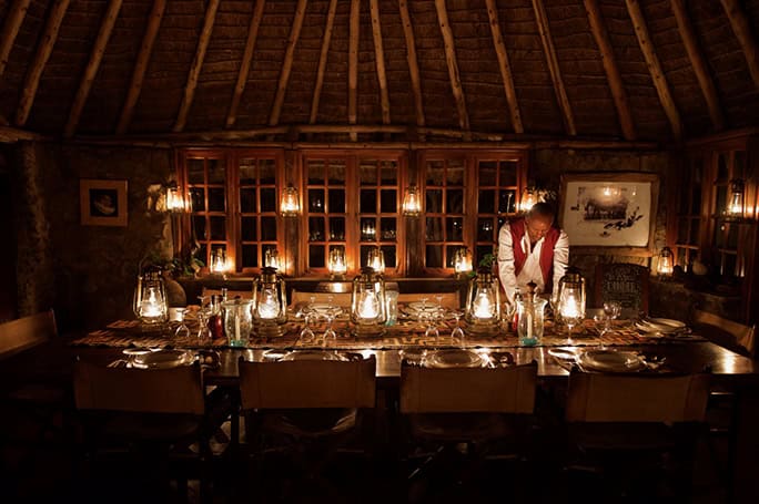 Kenya Campi ya Kanzi Dinner setting