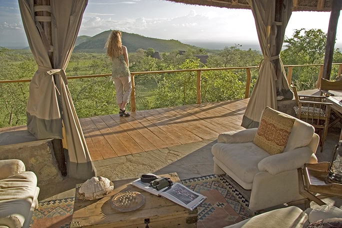 Kenya Campi ya Kanzi Tembo House view from lounge ©Ian Johnson