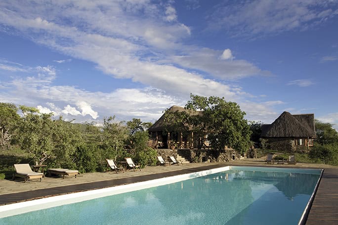 Kenya Campi ya Kanzi kanzi house swimming pool at lunch