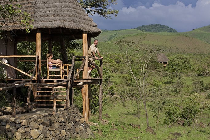 Campi ya Kanzi, Kenya, tent Longido balcony