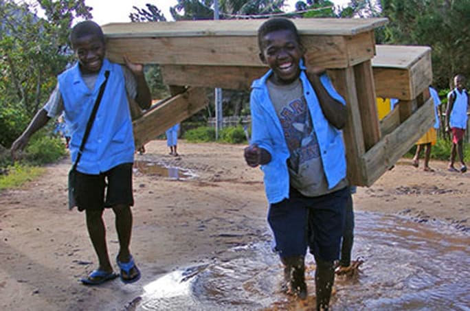 mahatalaky benches Back-to-School Appeal, Madagascar (c) SEED Madagascar