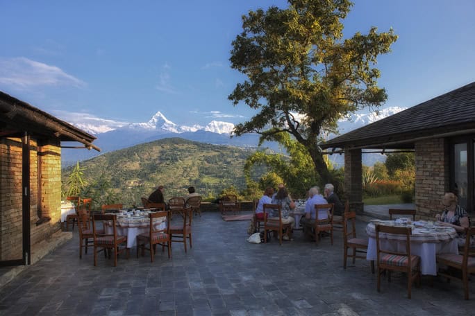 Tiger Mountain Pokhara Lodge Breakfast on Terrace - Rajbansh
