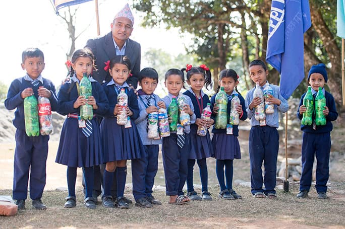 Nepal Tiger Mountain Pokhara Lodge Community Shiva Shakti Pupils Waste Management