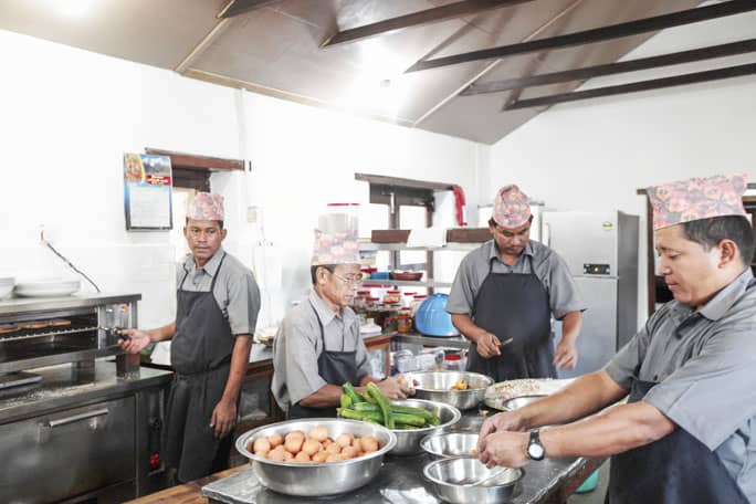Nepal Tiger Mountain Pokhara Lodge Kitchen Head Cook Lalu Team