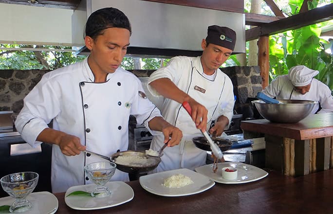 Jicaro Island Nicaragua open kitchen & Chef Alex Dunn