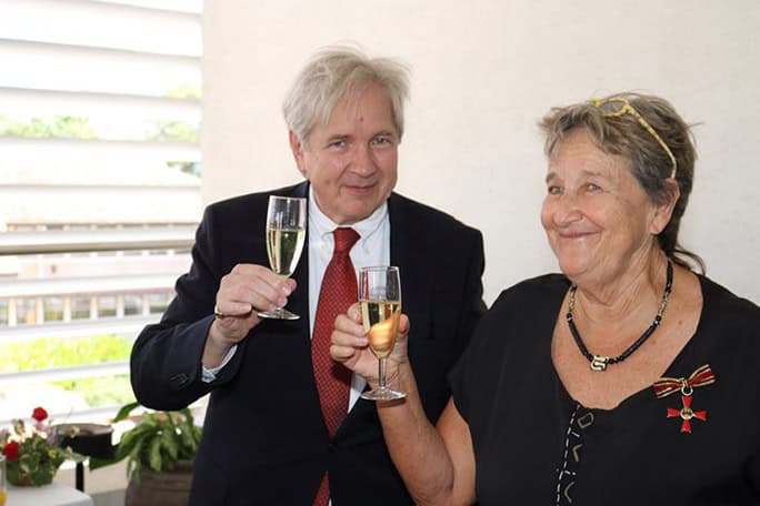 Tanzania-Chumbe-Island-Sibylle-Riedmiller-Order-of-Merit-Cross-Federal-Republic-of-Germany-