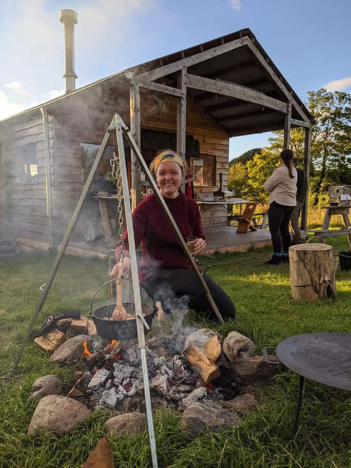 Wales Adventure Tours UK Wild Wellness fire stove