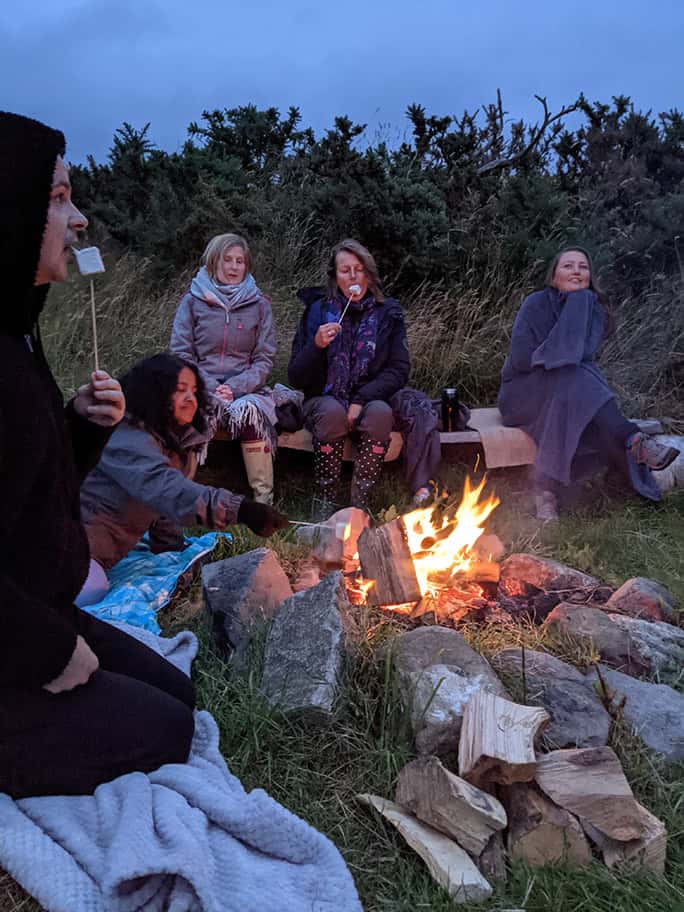 Wales Adventure Tours UK Wild Wellness camp fire