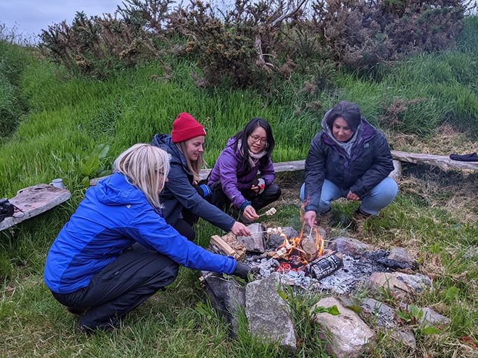 Wales Adventure Tours UK Yoga Surf Retreat camp fire